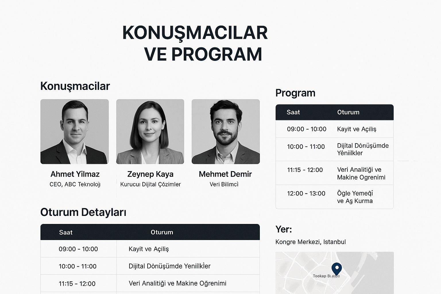 Teknoloji Konferansı Landing Page – Görsel 3